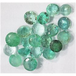 #13-GENUINE LOOSE ROUND EMERALDS GEMSTONES