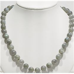 #15-STERLING SILVER LARGE LABRODITE BEAD (11MM)