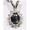 Image 1 : #17-14K WHITE GOLD SAPPHIRE (0.65CT) AND