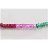 Image 2 : #20-18K WHITE GOLD RAINBOW COLOR NECKLACE WITH