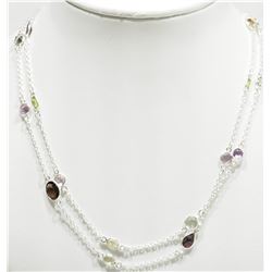 #25-STERLING SILVER GEMSTONE (27.0CT) LONG