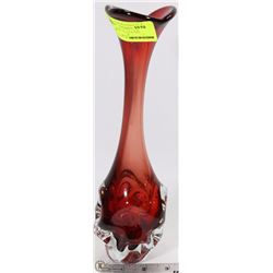 CRANBERRY ART GLASS VASE