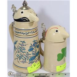 PAIR OF VINTAGE GERMAN WET CO STEINS