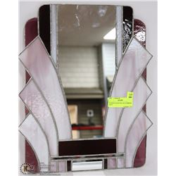 STAINED GLASS HALLWAY MIRROR 14X16