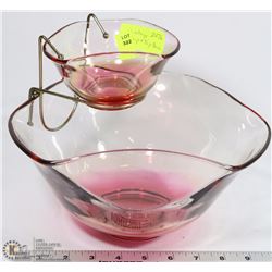 VINTAGE CHIP AND DIP BOWL