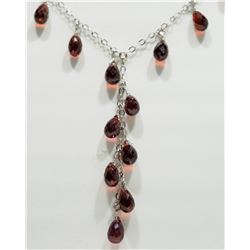 #26-10K WHITE GOLD GARNET (11.3CT) FREE FLOWING