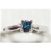 Image 1 : #33-14K WHITE GOLD BLUE DIAMOND (0.25CT) AND