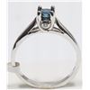 Image 2 : #33-14K WHITE GOLD BLUE DIAMOND (0.25CT) AND