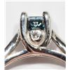 Image 3 : #33-14K WHITE GOLD BLUE DIAMOND (0.25CT) AND