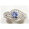 Image 1 : #34-10K WHITE GOLD TANZANITE  AND 48 DIAMOND