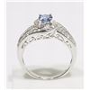 Image 2 : #34-10K WHITE GOLD TANZANITE  AND 48 DIAMOND