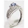 Image 3 : #34-10K WHITE GOLD TANZANITE  AND 48 DIAMOND