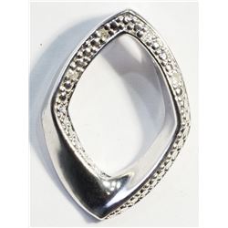 #40-STERLING SILVER 4 DIAMOND PENDANT