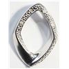Image 1 : #40-STERLING SILVER 4 DIAMOND PENDANT