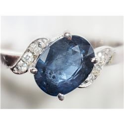 #42-10K WHITE GOLD SAPPHIRE (1.80CT) AND
