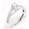 Image 2 : #48-14K WHITE GOLD DIAMOND (0.19CT) RING