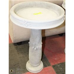 CONCRETE ACORN MOTIF 2 PIECE BIRDBATH 16"X23"
