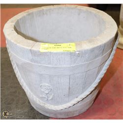 CONCRETE PAIL MOTIF PLANTER  10"X10"