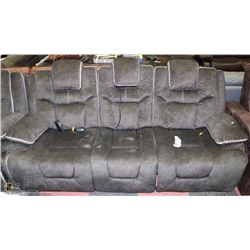 NEW DARK GREEN ELECTRIC RECLINING SOFA