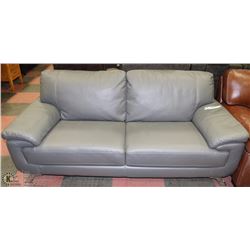 DARK GREY BONDED LEATHERETTE SOFA