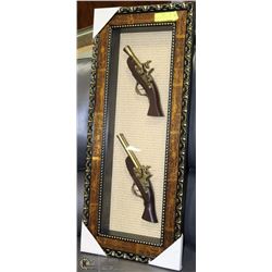REPLICA  MUSKET GUNS DISPLAY 33"X14"