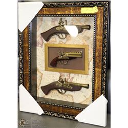 REPLICA MUSKET GUNS DISPLAY 19"X23"