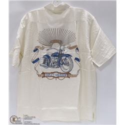 TOMMY BAHAMA 100% SILK EMBROIDERED SHIRT SIZE MED