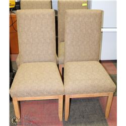 SET OF 4 FABRIC SIDECHAIRS