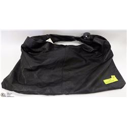 PICABO BLACK SHOULDER BAG W/ LARGE BEADS ON HANDLE