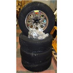 4 TIRES WITH RIMS FIRESTONE TRANSFORCE AT LT