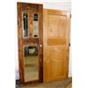 Image 1 : LOT OF 2 ASST WOOD DOORS, ONE HAS MIRRORS ON OTHER