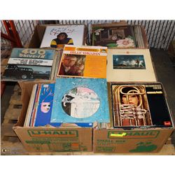 PALLET WITH 6 BOXES OF ASSORTED RECORDS