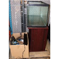 FISH TANK WITH STAND AND OTHER FISH EQUIPMENT