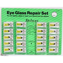 CARD OF 20 EYE GLASS REPAIR KITS