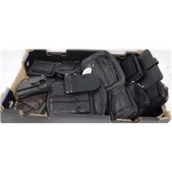 FLAT OF LEATHER ASST BAGS INCL CHANGE PURSES,