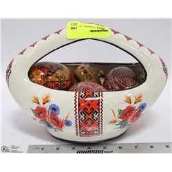 UKRAINIAN EGGS IN BASKET