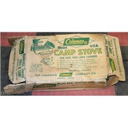 411A COLEMAN CAMP STOVE COMPLETE W/ ORIGINAL BOX
