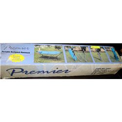 NEW PREMIERE PORTABLE BACKPACK HAMMOCK WITH