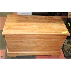 SOLID WOOD HANDCRAFTED CHEST W/