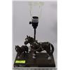 Image 1 : VINTAGE CLYDESDALE HORSE LAMP ( NO SHADE)