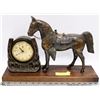 Image 1 : VINTAGE BRASS HORSE CLOCK