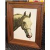 Image 1 : VINTAGE SHARON BLAINE HORSE HEAD PICTURE 17"X21"