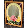 Image 1 : VINTAGE ART GLASS MIRROR  17"X13"