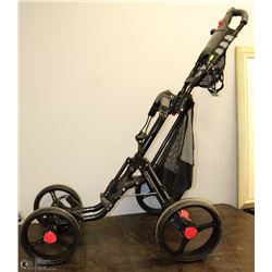 BLACK CADDYTEK 4-WHEEL GOLF FOLD-AWAY
