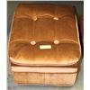Image 1 : MID CENTURY FABRIC OTTOMAN ON CASTORS