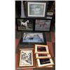 Image 1 : LOT OF ASSORTED FRAMED DECOR INCL 3D WOLF