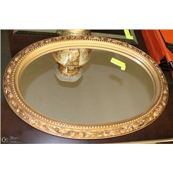 GOLD FRAME OVAL MIRROR