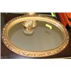 Image 1 : GOLD FRAME OVAL MIRROR