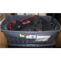 XL GREY BIN WITH COMPLETE SCUBA DIVING