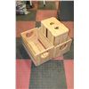 Image 1 : LOT OF 4 WOODEN CRATES, GREAT FOR CRAFTS, VEGGIES